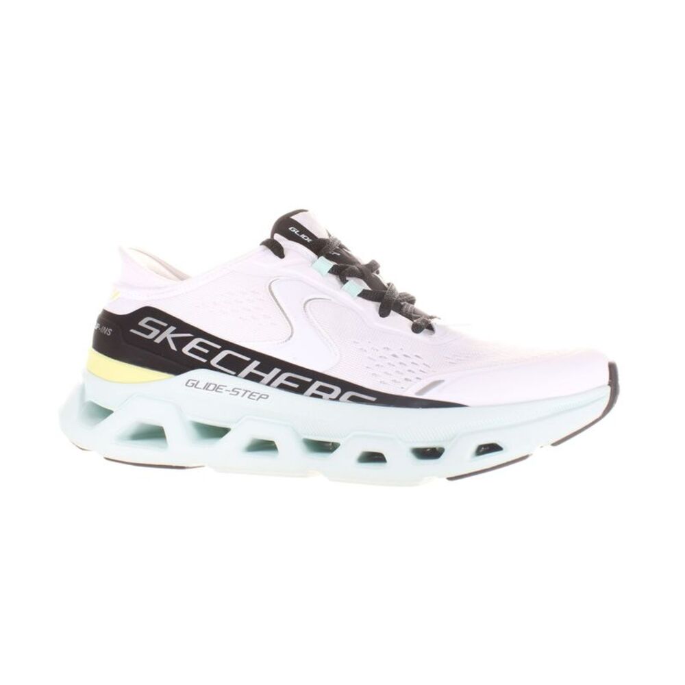 Skechers Women's White and Black Glide-Step Sneakers